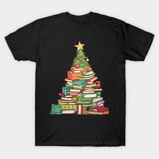 Christmas book tree T-Shirt